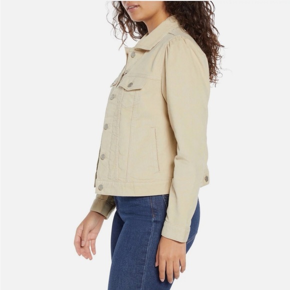 GAP Women's Cream Corduroy Jean Jacket - Picture 7 of 10